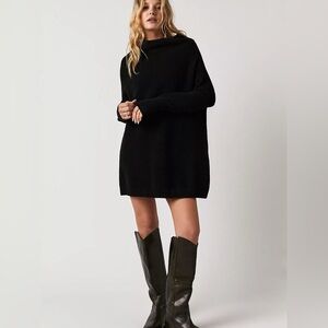 FREE PEOPLE Ottoman Slouchy Tunic (Black) - Size Medium